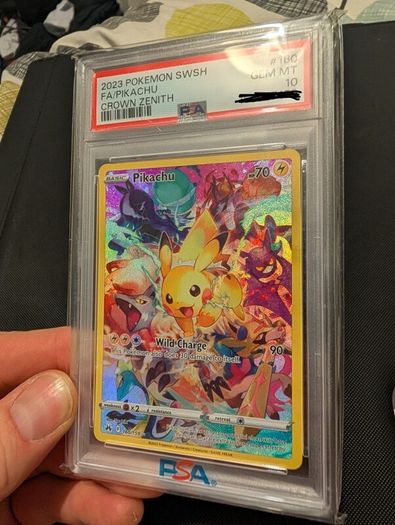 Pokemon PSA 10 Moltres Zapdos Articuno GX & Pikachu Crown Zenith