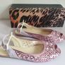 Destra Ladies Pink Sequin Open Toe Flat Summer Sandals Shoes Slingback UK3 EU36 CAN POST Image 7
