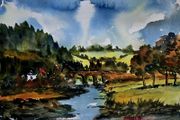meeting of the waters watercolour