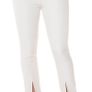 Trendy Highwaist pants with Cuts BlogerStyle BEIGE fits s sm Image 4
