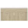 Sink Cabinet with Built-in Basin Sonoma Oak Chipboard Image 8