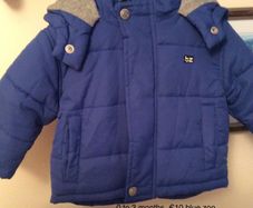 Boys 0 to 3 months coat, Bluezoo coat, never worn