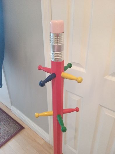 pencil effect coat stand