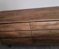 Solid Rustic Oak 6 Drawer Chest