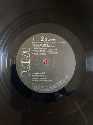 Scorpions " Taken by Force " vinyl