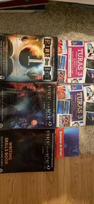 Turas 3 textbook and workbook, extra Irish grammar book. Fire and Ice 1 textbook, and 2 textbook and workbook