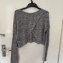 H&M womens grey crop top size small Image 2