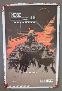 Vintage Style  Metal Sign. HALO, the master cheif.
