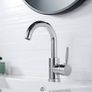 Basin Taps Mixer Single Lever Swivel Bathroom Sink Tap Chrome with Pop up Waste Image 5