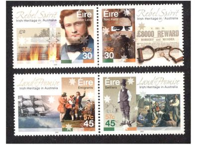 2001 Ireland Irish Heritage in Australia Commemorative Stamps Mint Never Hinged (MNH)