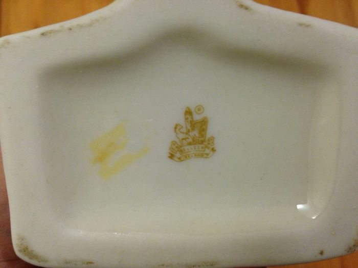 Pair of Belleek Owl Urns