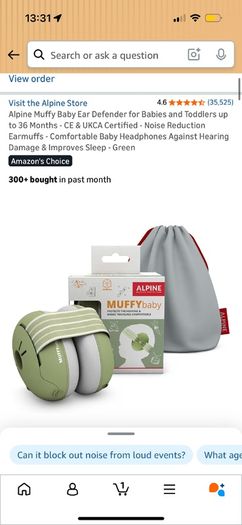 Alpine Muffy Baby Ear Defender for Babies and Toddlers up to 36 Months