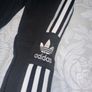 Adidas Women's Black Cotton 3 Stripes Leggings - size UK 8 Image 2