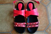 Neon Pink Sandals size 6 - excellent for holidays