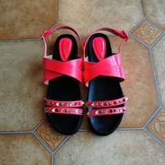 Neon Pink Sandals size 6 - excellent for holidays