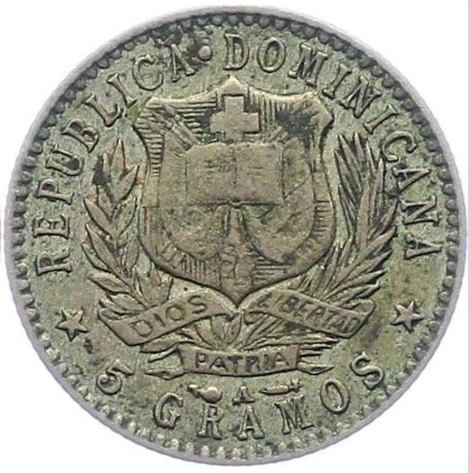 1897 Dominican Republic 20 Centavos