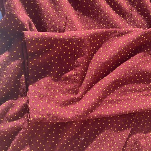 Zilch Amsterdam Plum Burgundy Polka Dot Jersey Soft Blazer Jacket Size XL
