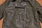 Leather look biker style jacket