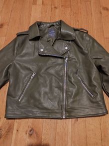 Leather look biker style jacket