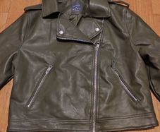 Leather look biker style jacket
