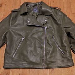 Leather look biker style jacket