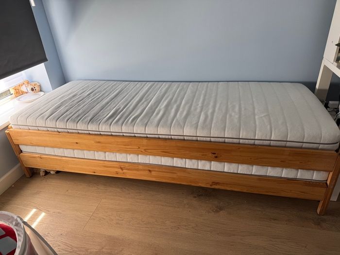 Stackable bed with two mattresses IKEA Utaker