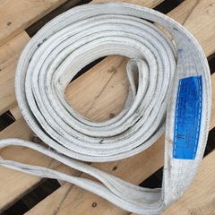 Lifting slings white 6m long 3 tonne capacity (as a guide) or orange guide slings/secure straps 10m long or smaller white 2 tonne 1.25 loop straps