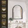 Arch Bathroom Mirror, Wall Mounted Mirrors, Black Vanity Wall Mirror Metal Frame home decor for Bedroom, Entryway, Living Room 40 x 50CM Image 6