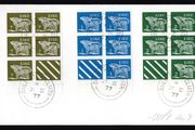 1977 Ireland 50p definitive Green Stamp Booklet panes with first day of issue 21 March 1977 cancel on plain cover.