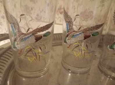 Vintage Glasses Flying Mallard