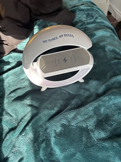 Alarm clock/speaker/charger/LED