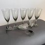 Rare Vintage 1960's Set of 6 Orrefors MIRABEL Smoke glasses. Image 3