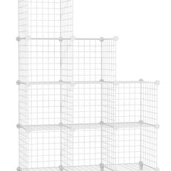IKEA Ladder Shelves & White Modular Grid Storage Lot