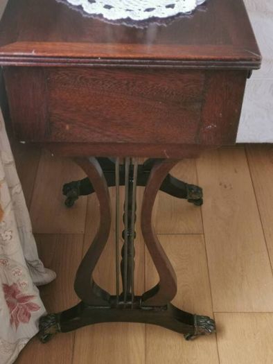 A Victorian mahogany side table.