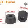 4 x black cone rubber foot pads Image 3