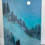 Teal abstract painting Image 2