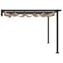 Wall Mounted Gazebo Taupe Steel Image 5