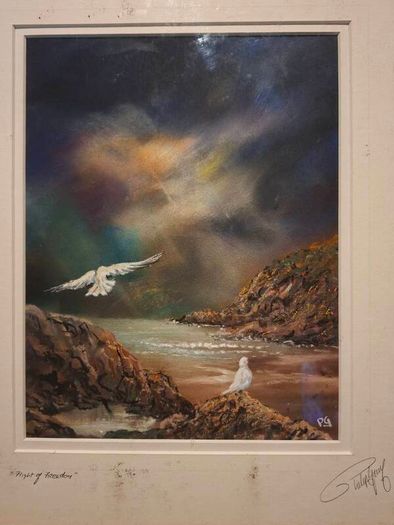 Rare early Philip Gray Pastel Painting with C.O.A.