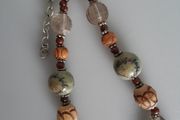 Necklace - 'Forest Colours' - Green and Brown