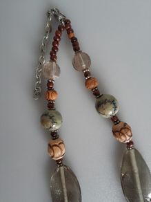 Necklace - 'Forest Colours' - Green and Brown
