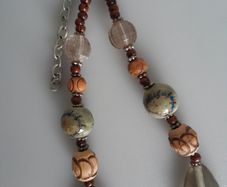 Necklace - 'Forest Colours' - Green and Brown
