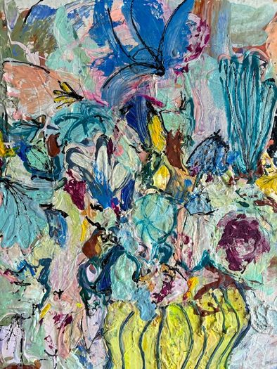 Original Painting Irish Abstract Floral Original Floral Painting Original Art contemporary Irish art
