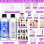 Epoxy Resin Kits for Beginners, 400ml Crystal Clear Resin, Resin Accessories with Resin Moulds, Dried Flowers, Resin Pigment, Glitter, Gold Leaf, Epoxy Resin Starter Kit for Jewelry Making (FREE POSTAGE) Image 2