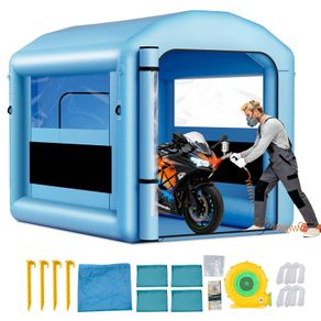 Inflatable Spray Paint Booth 3 x 2.5 x 2.5 m Air Filter System with 550W Powerful Blower