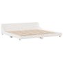 Bed Frame without Mattress White 180x200 cm Super King Solid Wood Pine Image 2