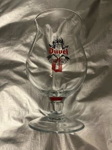 Duvel half pint Belgian beer glass
