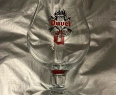 Duvel half pint Belgian beer glass