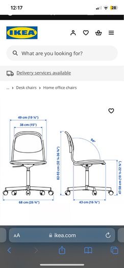 small desk chair IKea