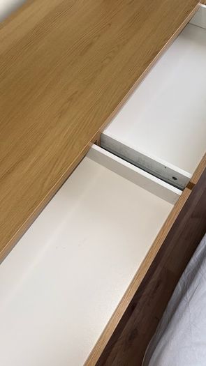 IKEA MICKE Desk 142cm - Oak Effect