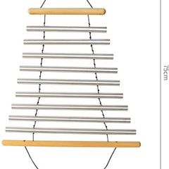 Nature portable 9 tones swinging wind chime row chimes
